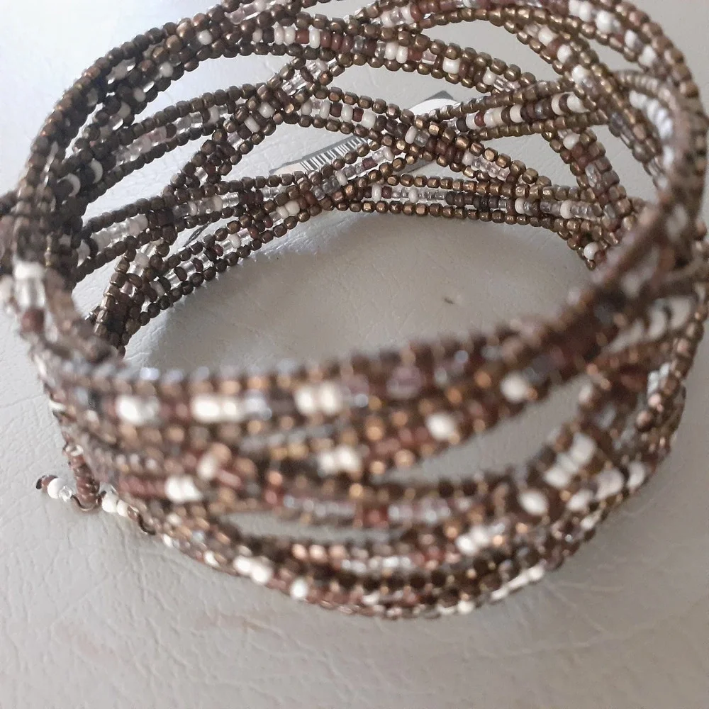 AVENUE 2 Seed Bead Cuff Bracelets Plus Size XL NWT - Picture 7 of 7